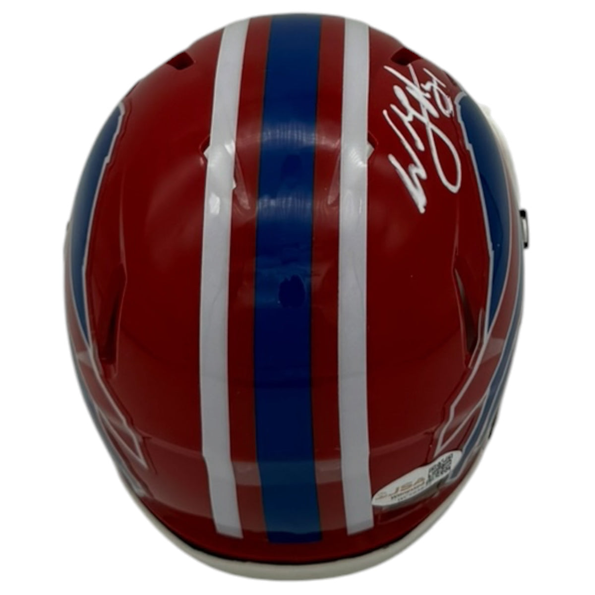 Willis McGahee Autographed Buffalo Bills (Throwback) Mini Helmet - JSA