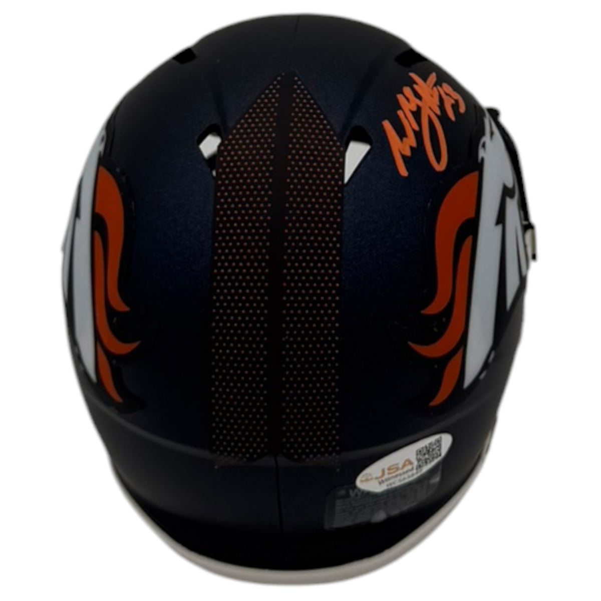 Willis McGahee Autographed Denver Broncos (Speed) Mini Helmet - JSA