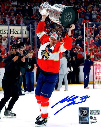 Niko Mikkola Autographed Florida Panthers (Stanley Cup Trophy) 8x10 Photo