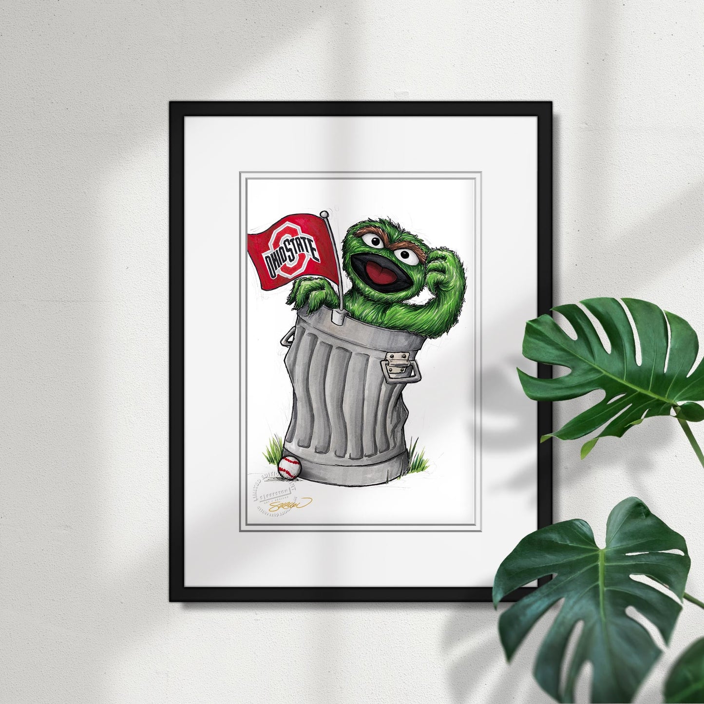 Oscar Rep Your Colours x Ohio State Limited Edition Art Print
