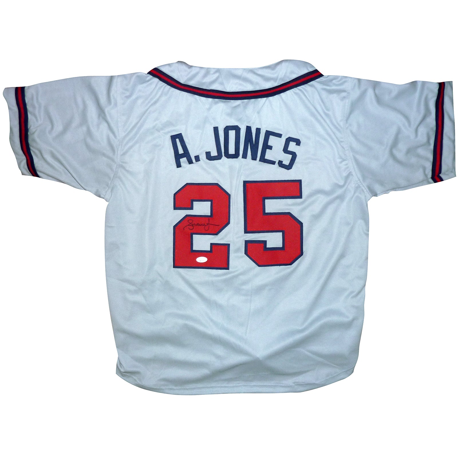 Andruw Jones Autographed Atlanta Braves (Grey #25) Custom Jersey - JSA –  Palm Beach Autographs LLC
