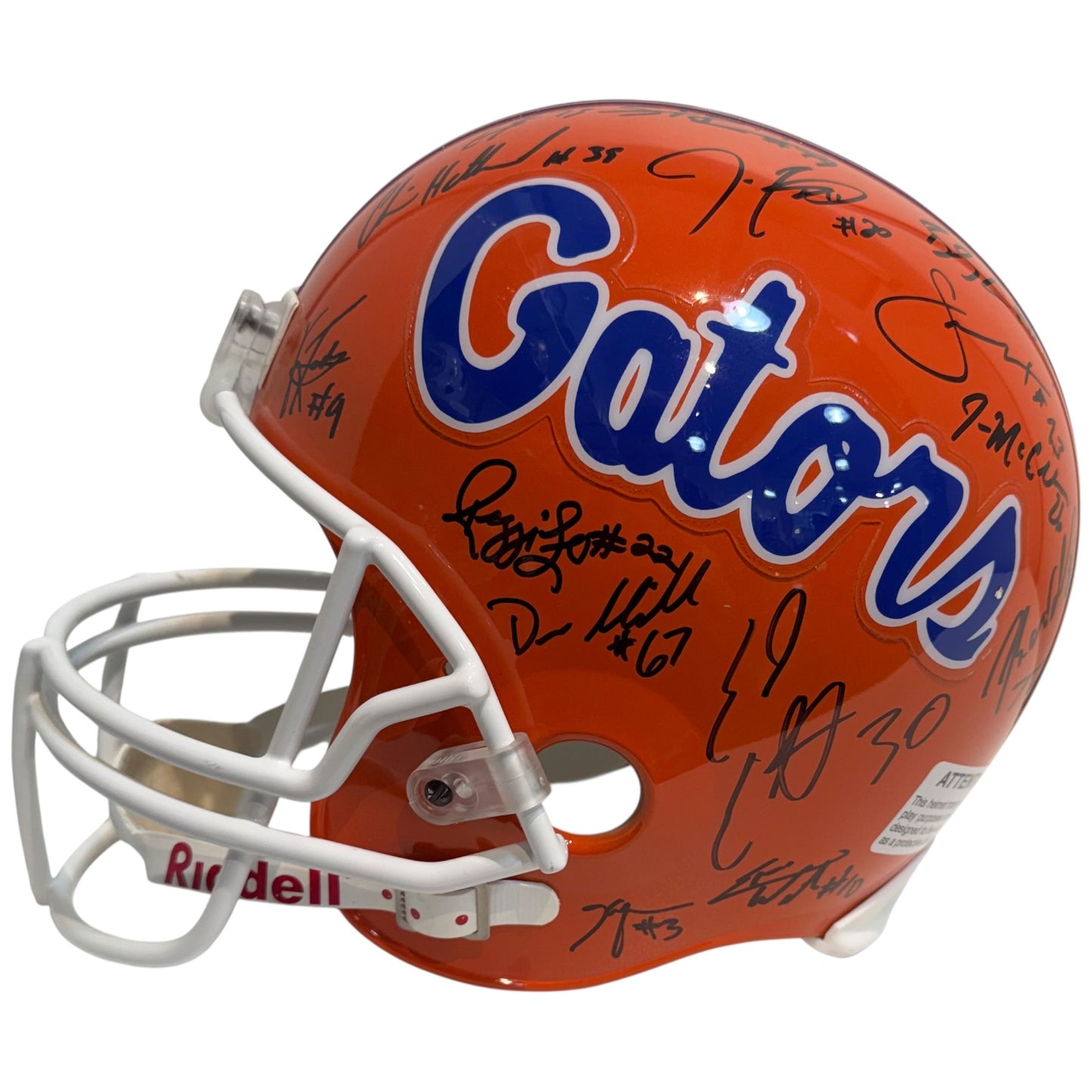2006 Florida Gators National Championship Team and Urban Meyer Autographed Florida Gators (BCS Champs) Deluxe Full-Size Replica Helmet - 31 Signatures