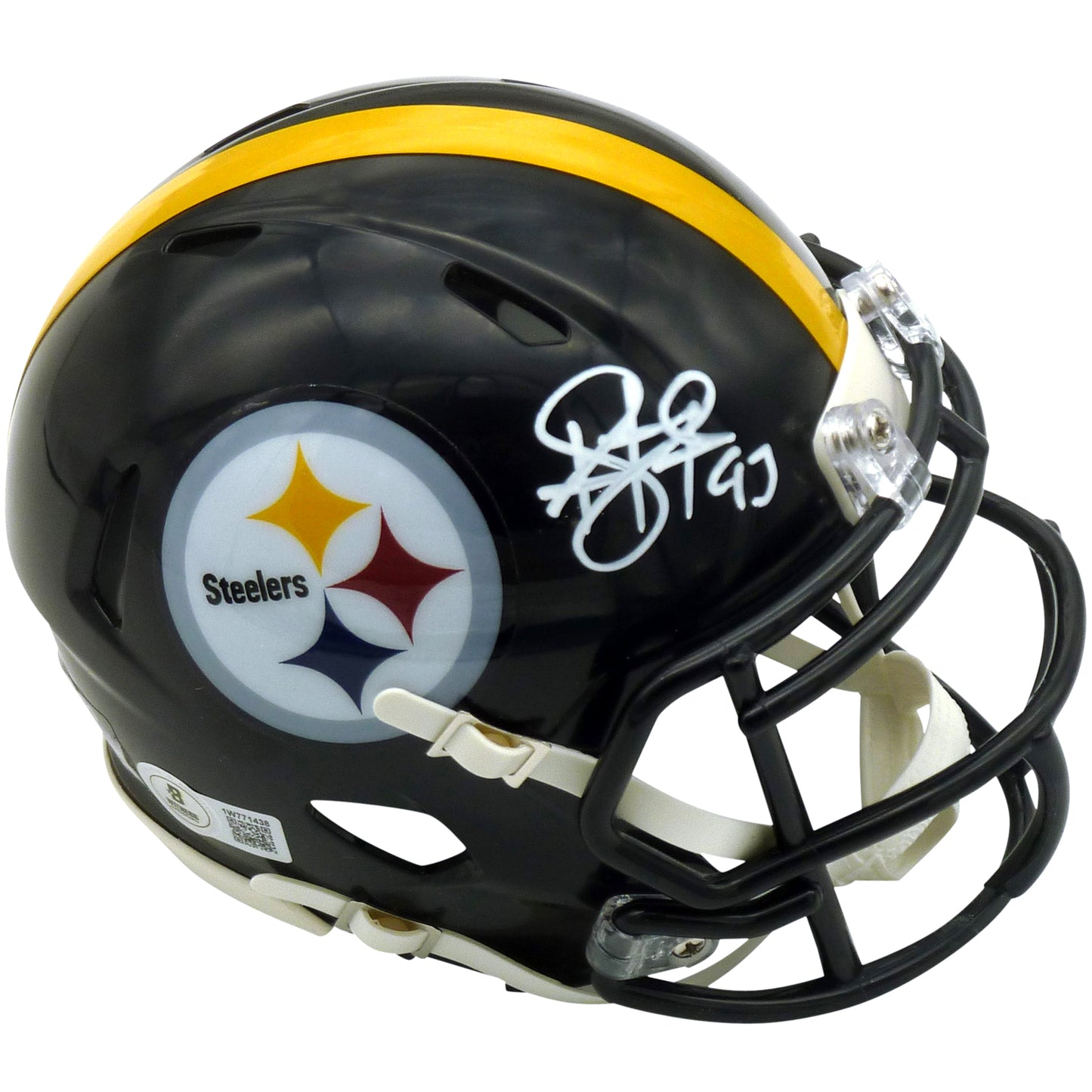 Troy Polamalu Autographed Pittsburgh Steelers Mini Helmet - Beckett
