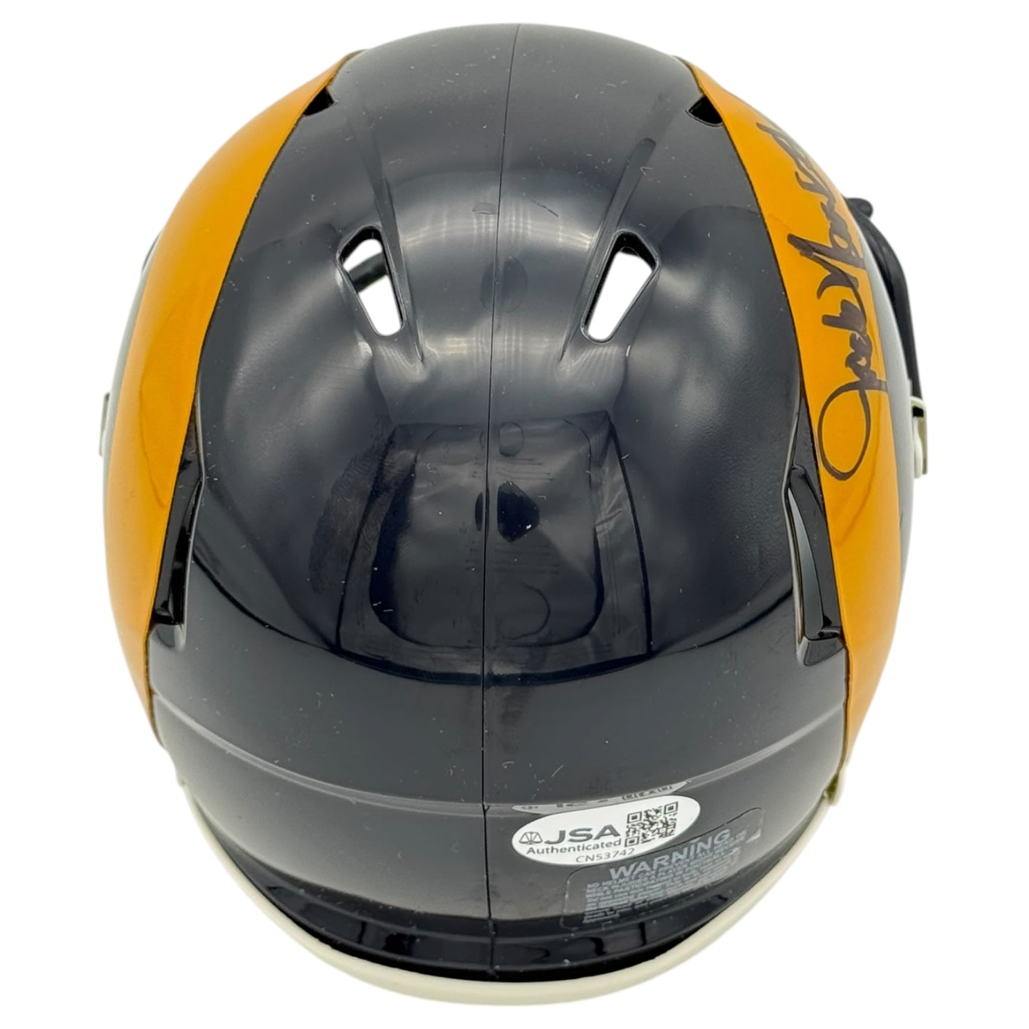 Jack Youngblood Autographed Los Angeles Rams (Yellow Throwback) Mini Helmet w/ "HOF 01"