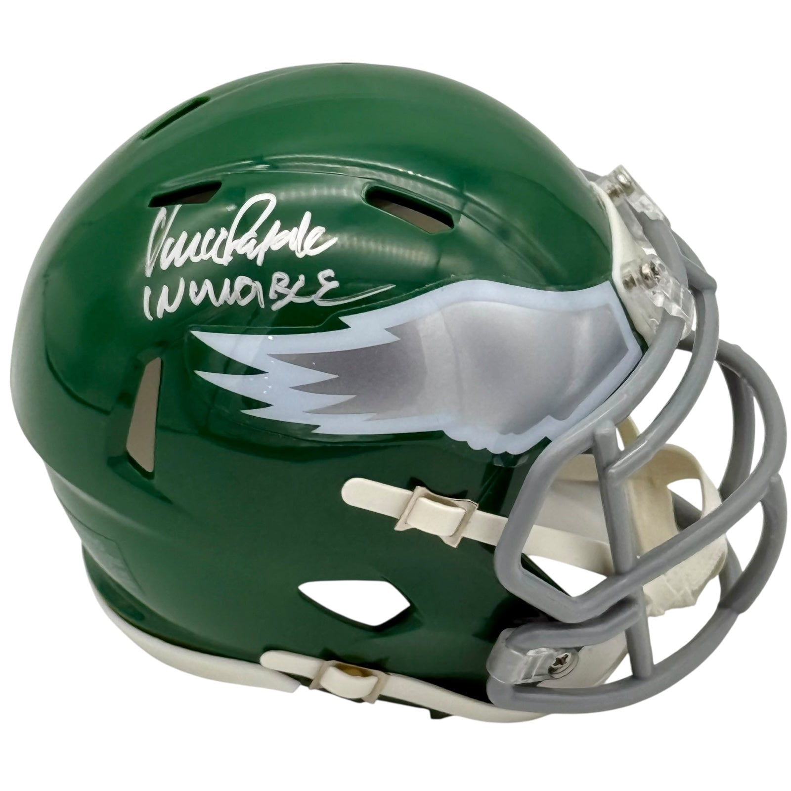 Vince Papale Signed Philadelphia Eagles Mini Speed Helmet BAS