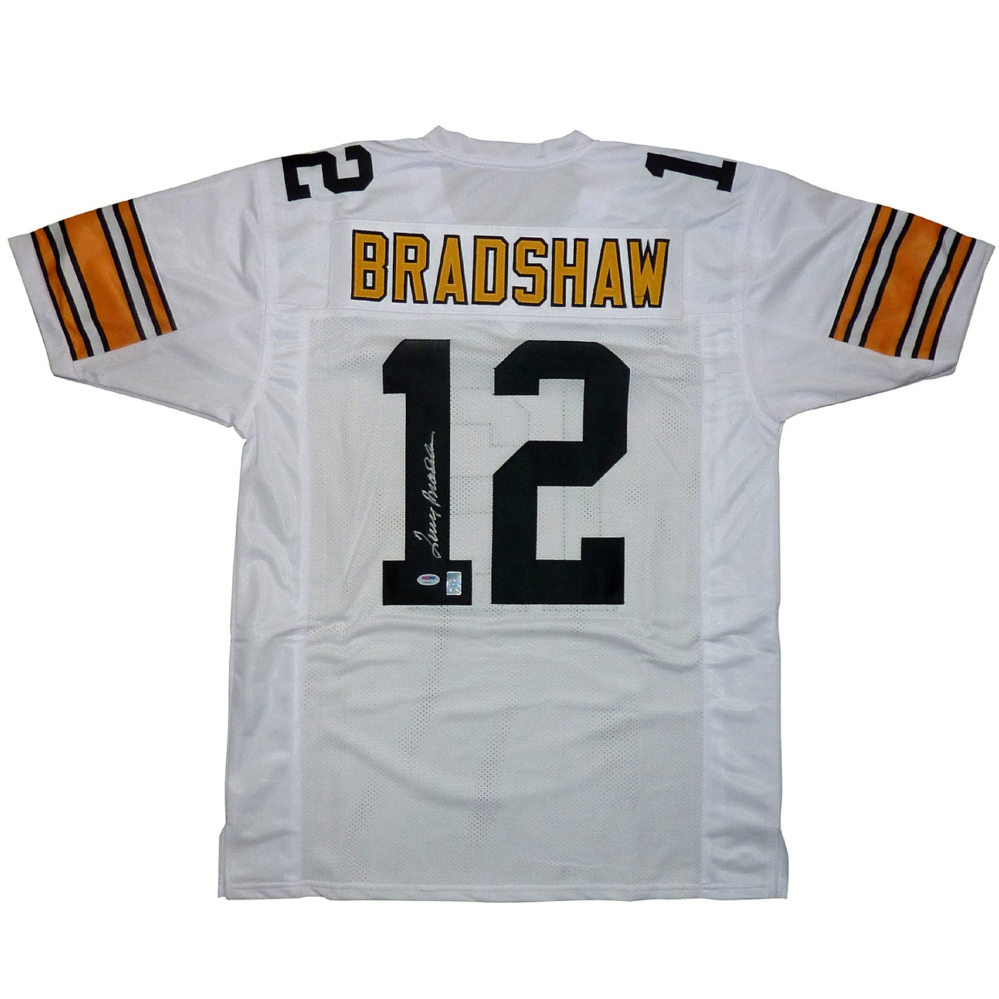 Terry Bradshaw Autographed Pittsburgh (White #12) Custom Jersey