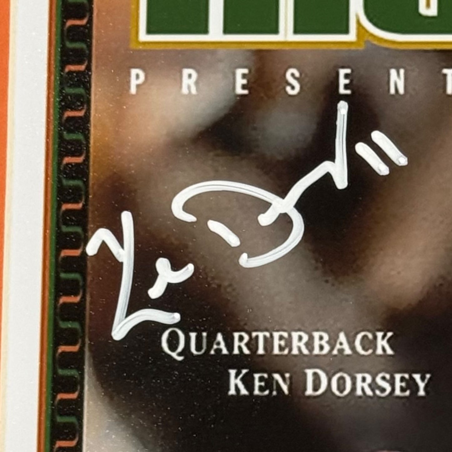 Ken Dorsey Autographed Miami Hurricanes (2001 National Champs) Deluxe Framed Commemorative Sports Illustrated 11x14 Print - JSA