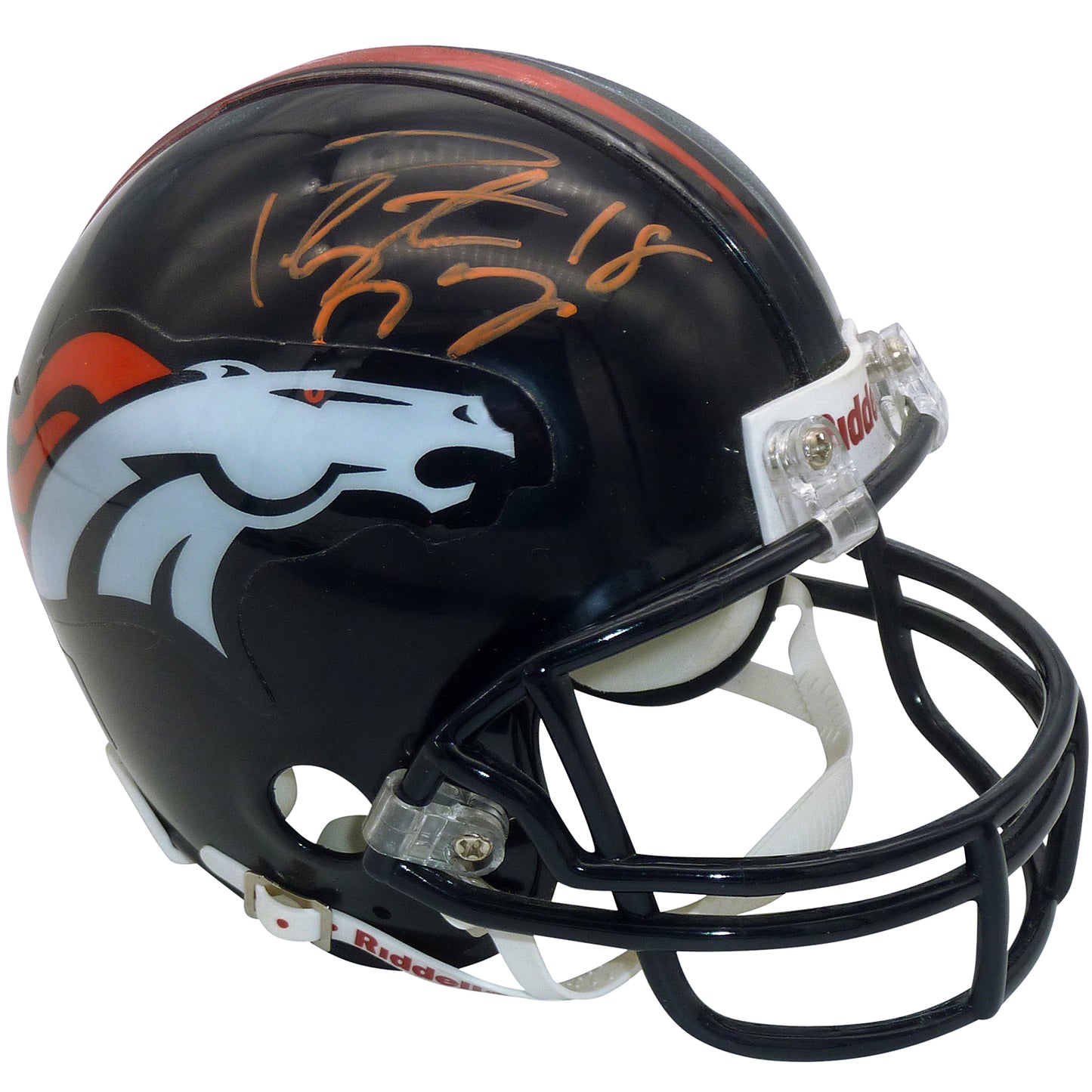 Peyton Manning Autographed Denver Broncos Mini Helmet - JSA