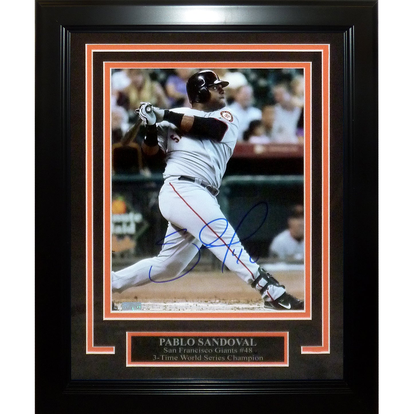 Pablo Sandoval Autographed San Francisco Giants Deluxe Framed 8x10 Photo