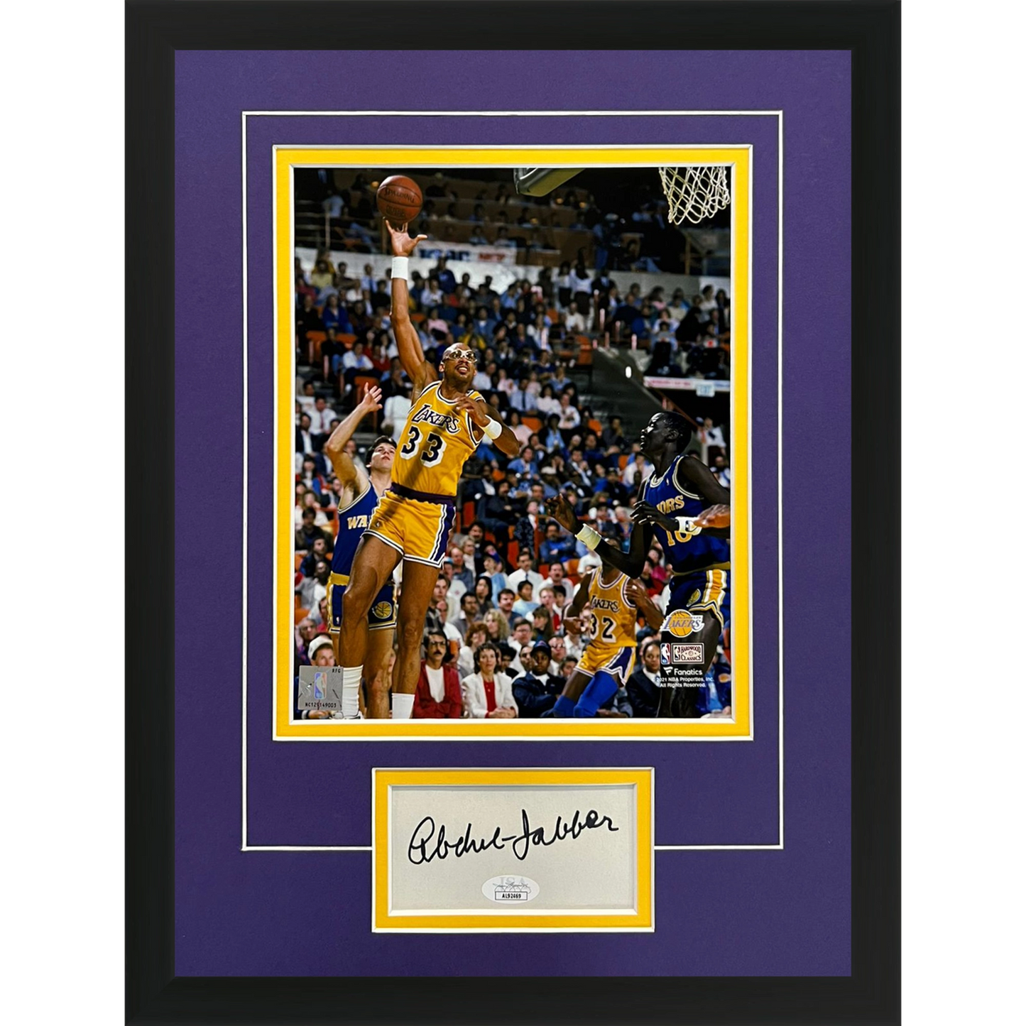 Kareem Abdul Jabbar Autographed Los Angeles Lakers "Signature Series" Frame