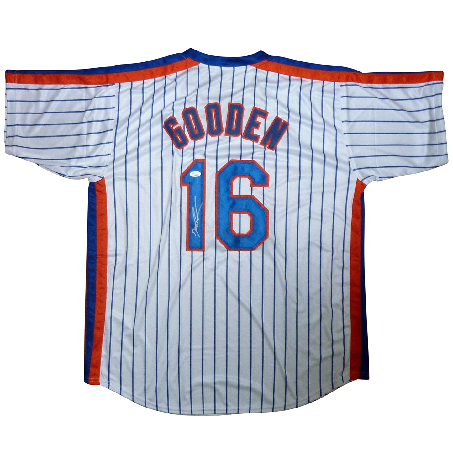 Dwight Gooden Autographed New York Mets (Pinstripe #16) Custom Jersey - JSA