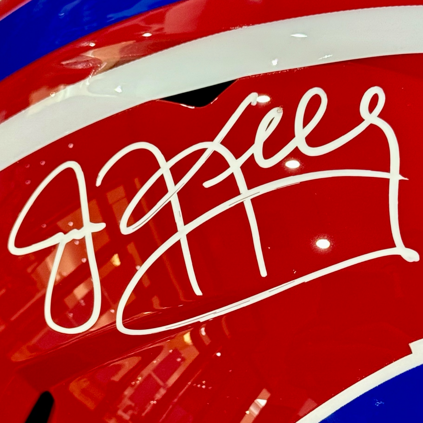 Jim Kelly Autographed Buffalo Bills Deluxe Full-Size Replica Helmet