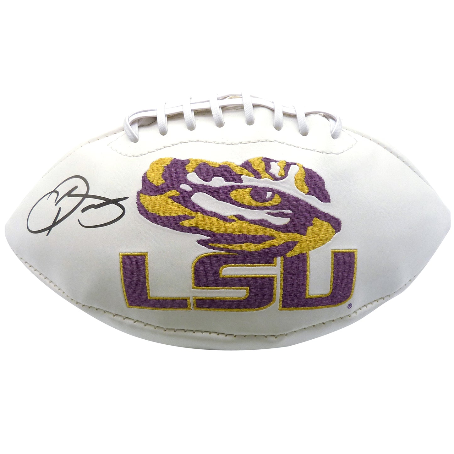 Odell Beckham Jr. Autographed Louisiana State LSU Tigers Logo Football - JSA