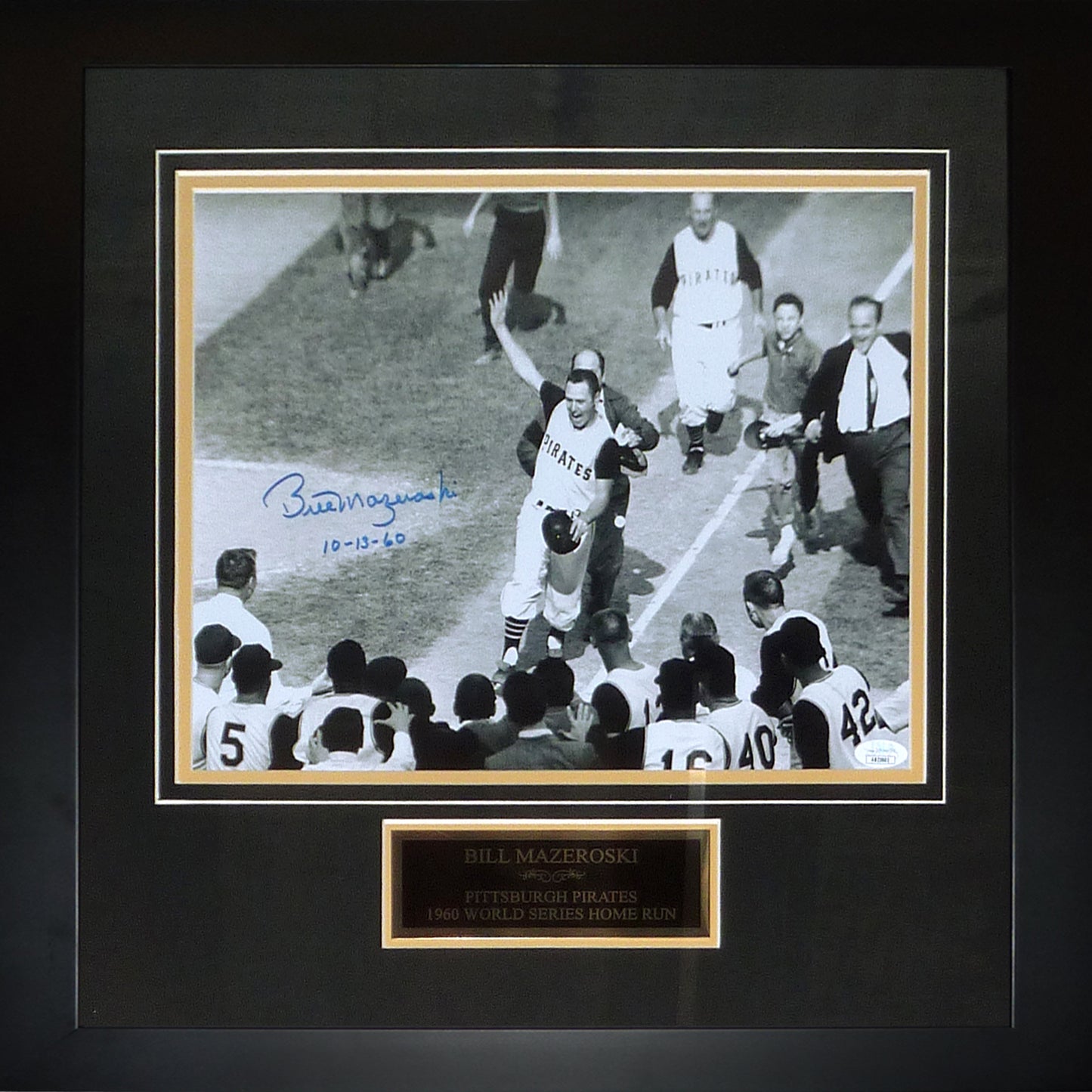 Bill Mazeroski Autographed Pittsburgh Pirates (1960 WS HR) Deluxe Framed 11x14 Photo w/ "10-13-60" - JSA