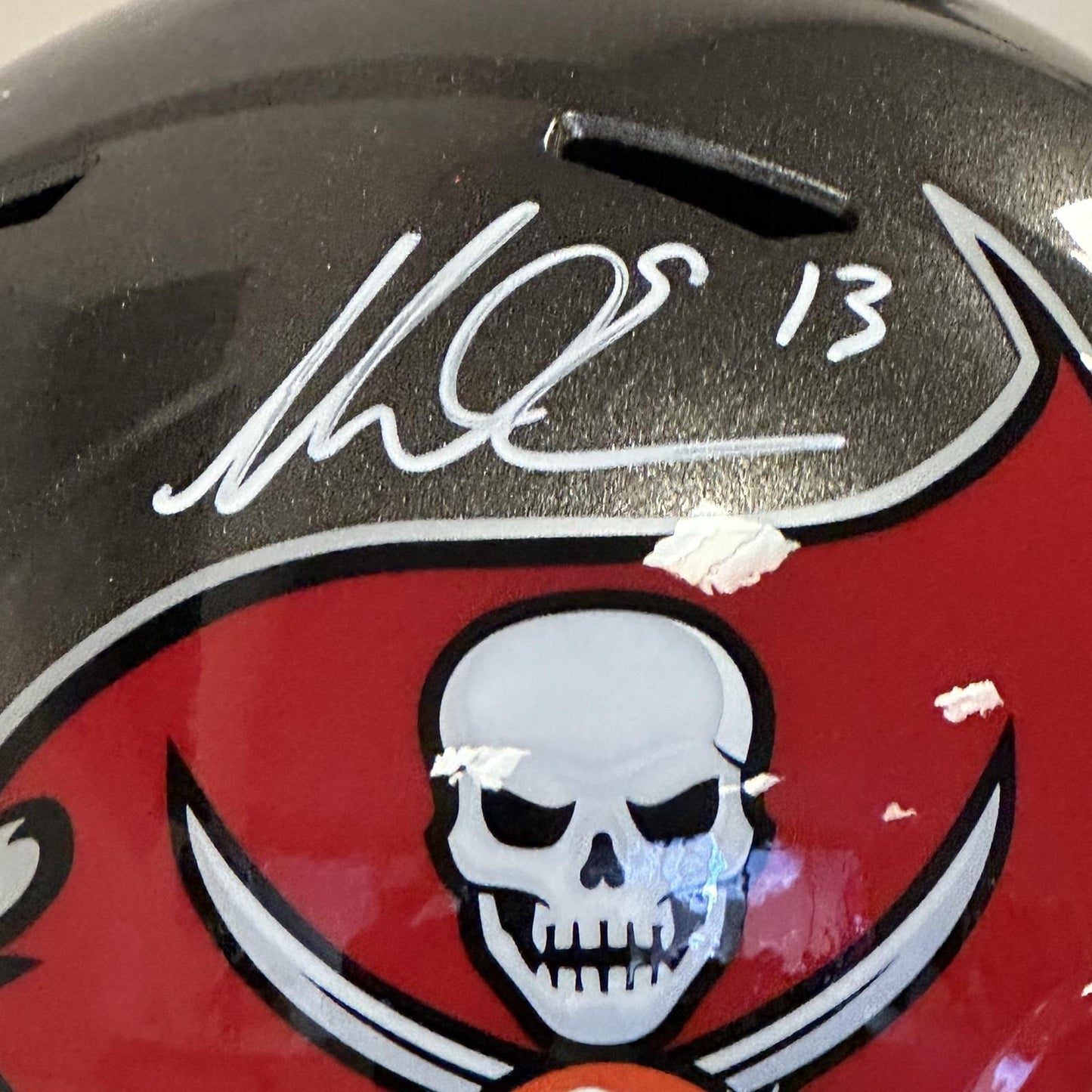 Mike Evans Autographed Tampa Bay Buccaneers Deluxe Full-Size Replica Helmet - Beckett