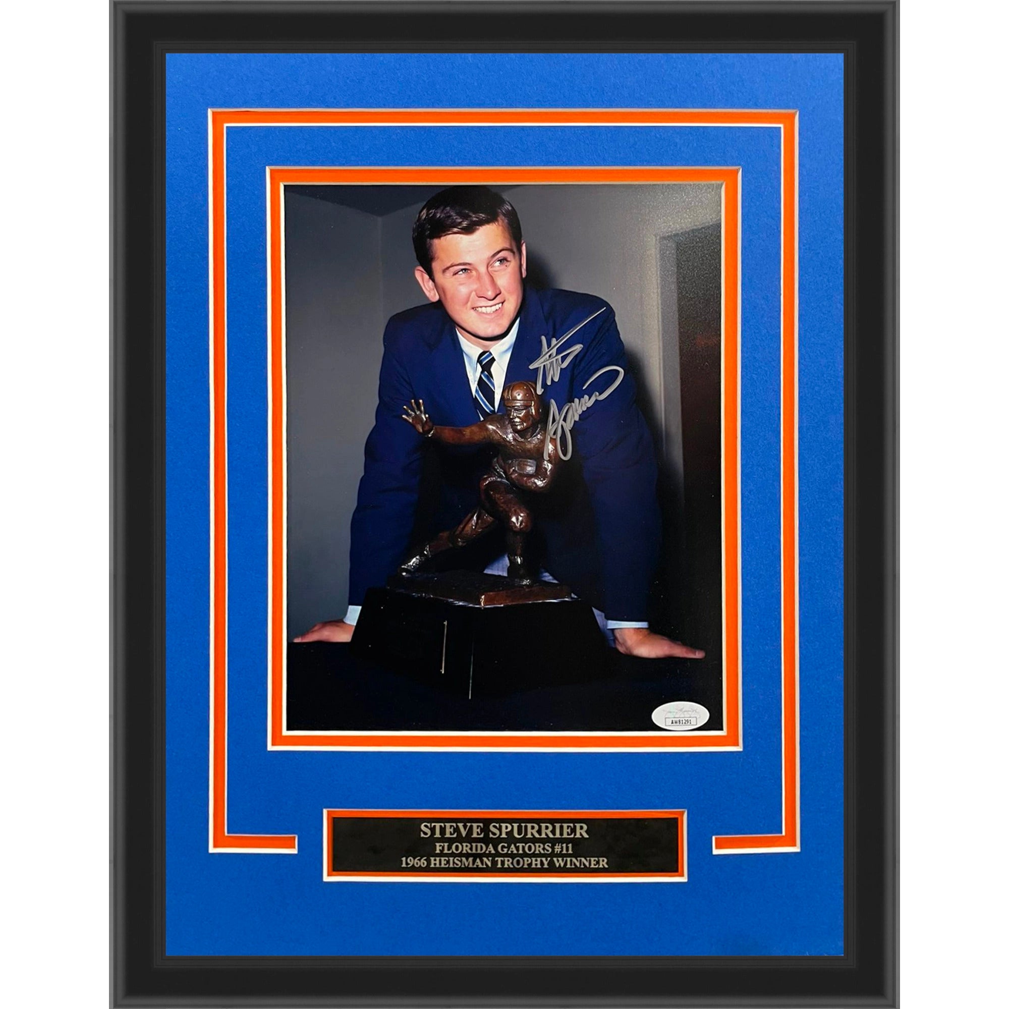Steve Spurrier Autographed Signed Florida Gators (Heisman Trophy) Deluxe Framed 8X10 Photo - JSA 