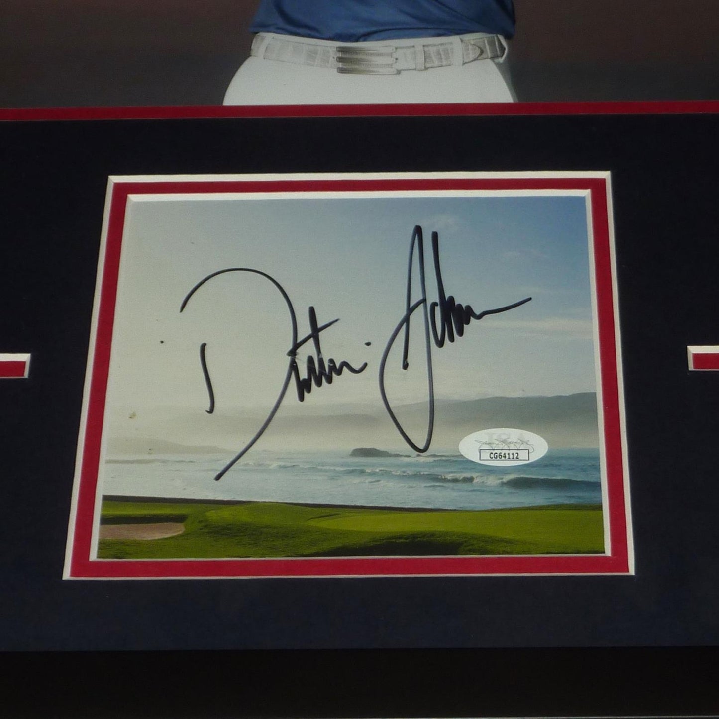 Dustin Johnson Autographed 2016 US Open (Trophy) "Signature Series" Frame