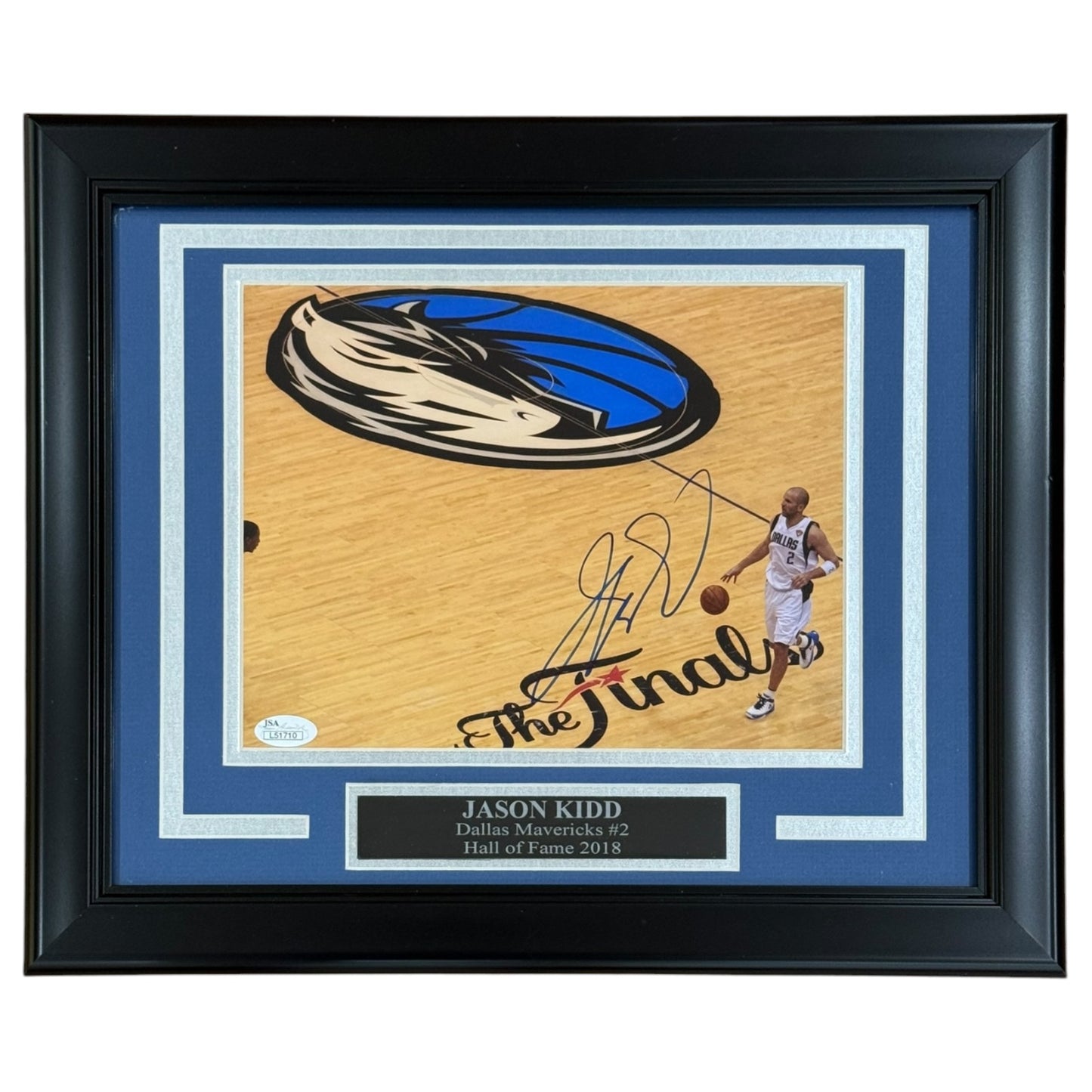 Jason Kidd Autographed Dallas Mavericks Deluxe Framed 8x10 Photo - JSA