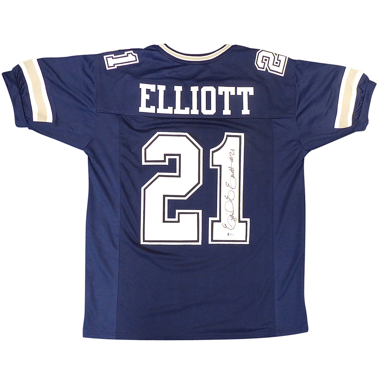 Ezekiel Elliott Autographed Dallas Cowboys (Blue #21) Custom Jersey - –  Palm Beach Autographs LLC