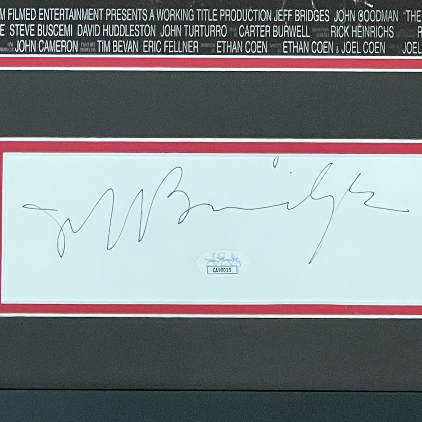 Jeff Bridges Autographed The Big Lebowski (The Dude) Deluxe Framed 11"x17" Movie Poster Piece - JSA