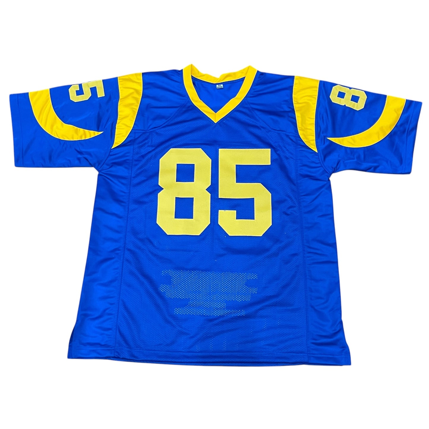 Jack Youngblood Autographed Los Angeles (Blue #85) Career Stat Custom Jersey w/ HOF 01