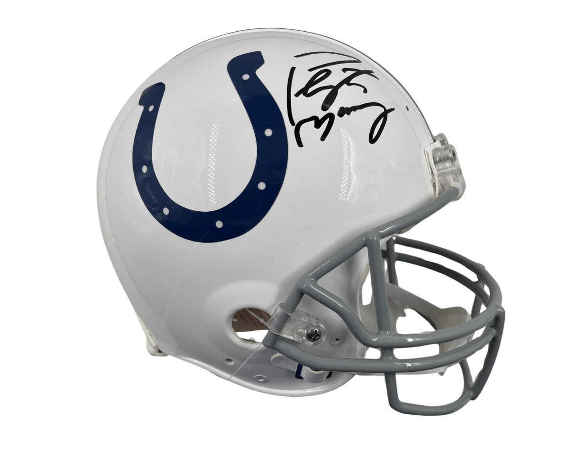 Peyton Manning Autographed Indianapolis Colts Deluxe Full-Size Replica Helmet - Fanatics