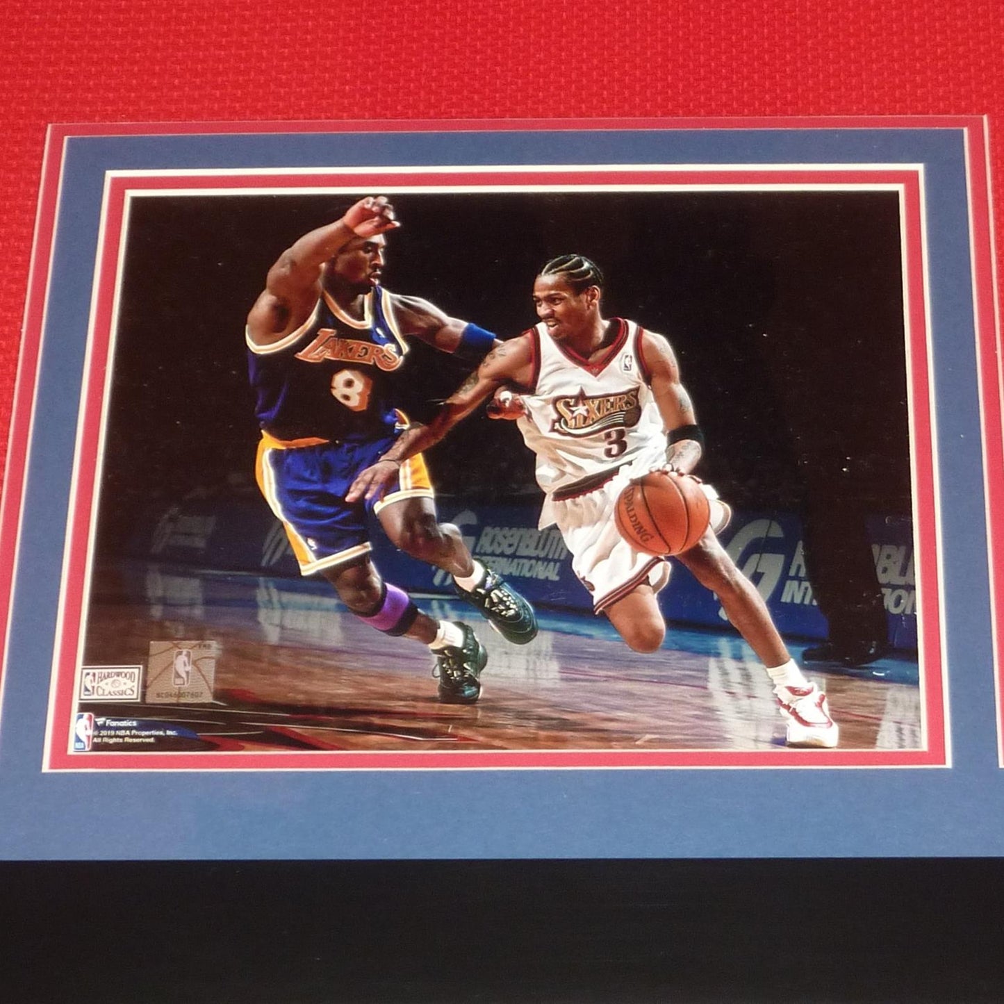 Allen Iverson Autographed Philadelphia 76ers (Red #3) Deluxe Framed Jersey - Beckett