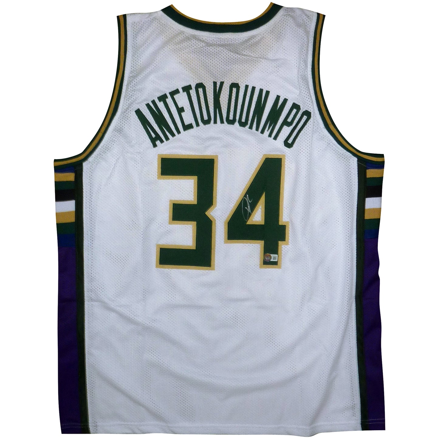 Giannis Antetokounmpo Autographed Milwaukee (White #34) Jersey - Beckett