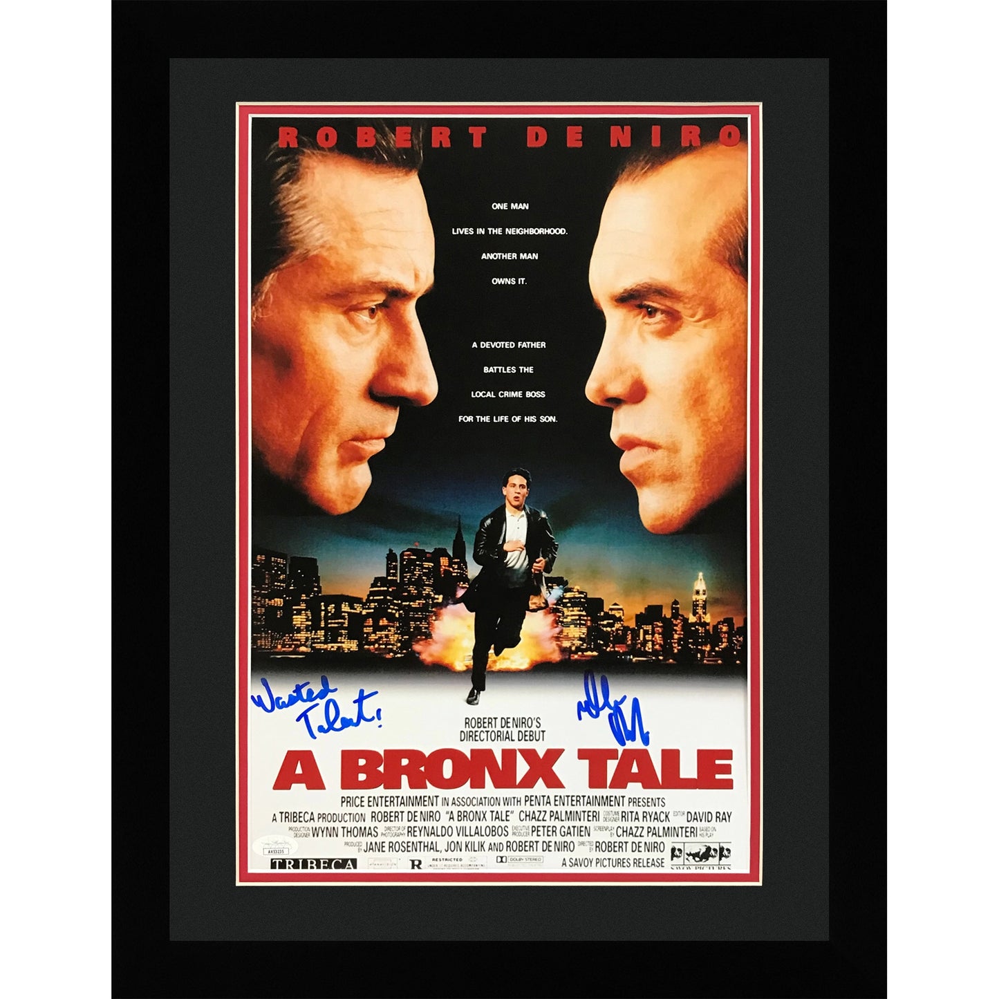 Lillo Brancato Autographed A Bronx Tale Deluxe Framed 11x14 Movie Poster w/ Wasted Talent - JSA