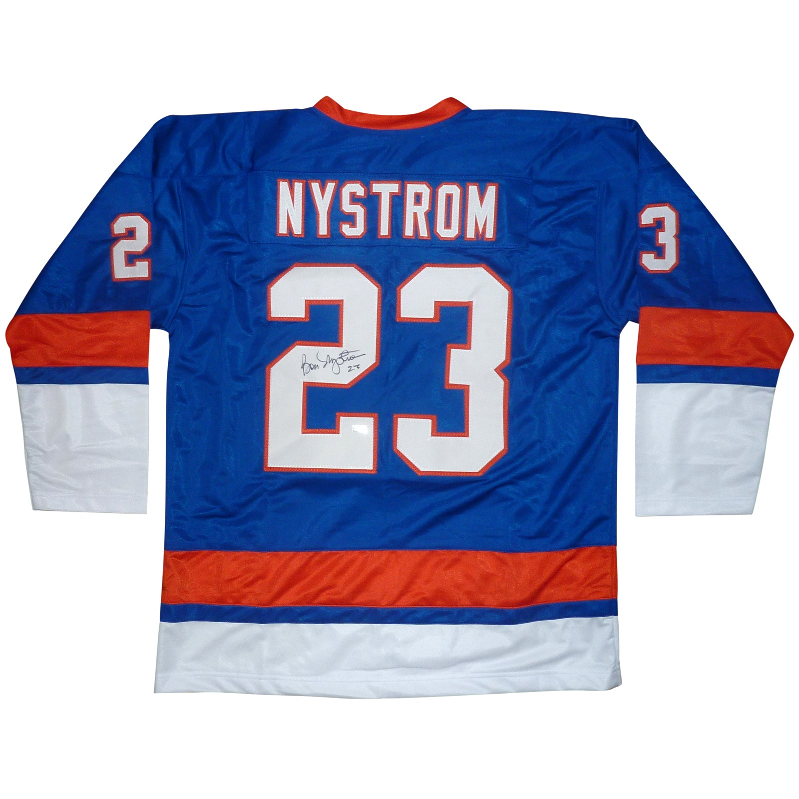 Bobby Nystrom Autographed New York (Blue #23) Custom Hockey Jersey - JSA