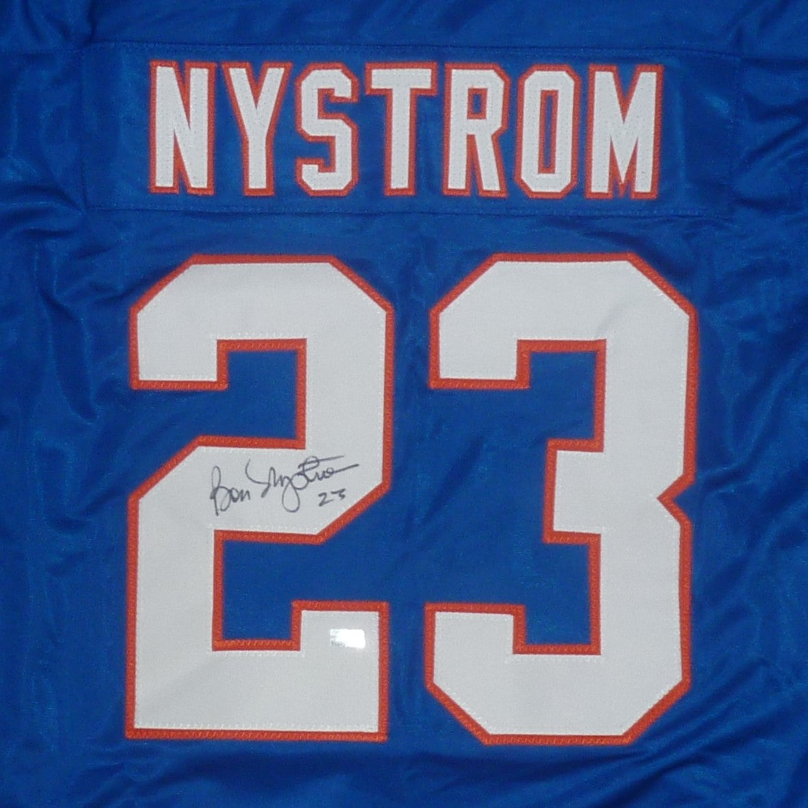 Bobby Nystrom Autographed New York (Blue #23) Custom Hockey Jersey - JSA