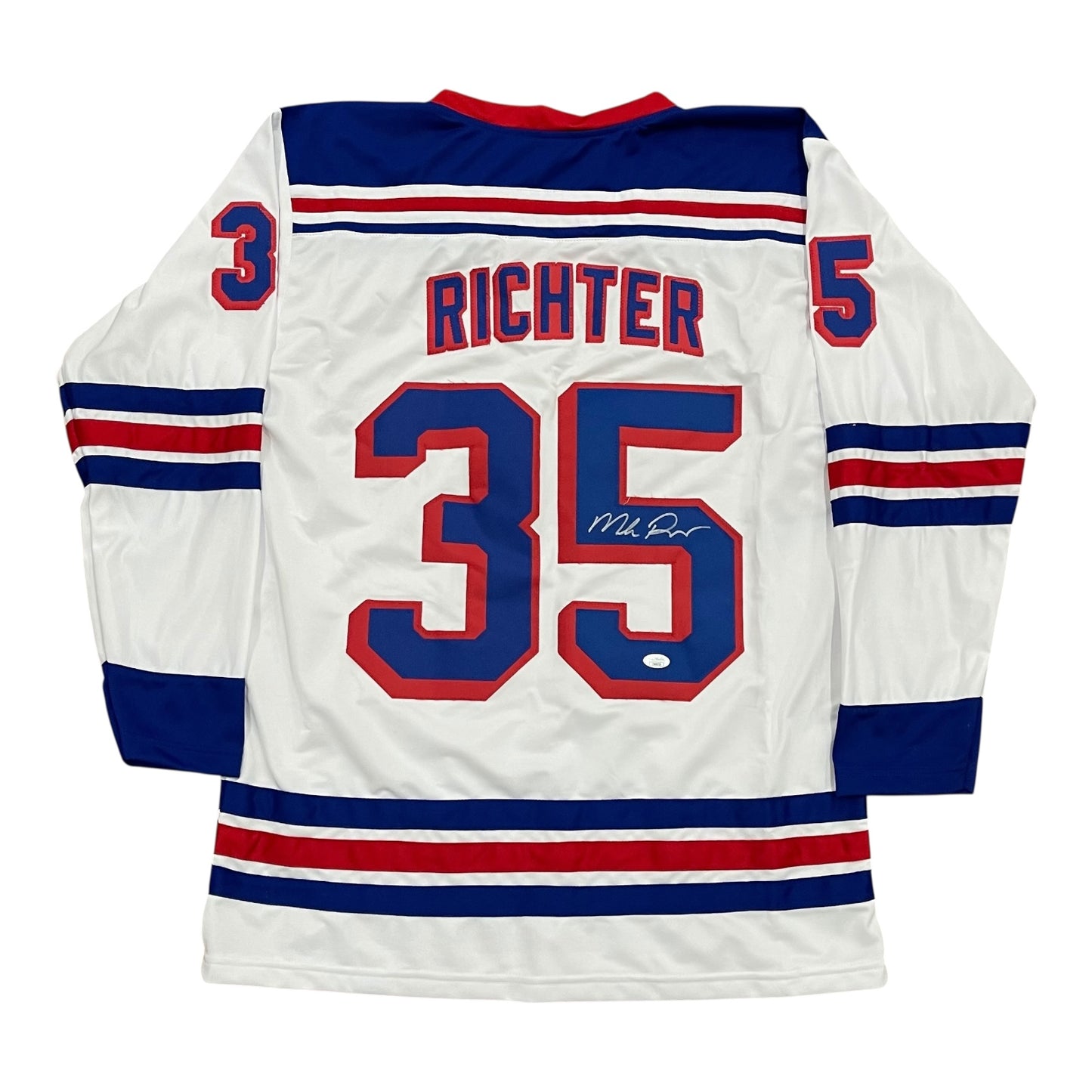 Mike Richter Autographed New York (White #35) Custom Hockey Jersey - JSA