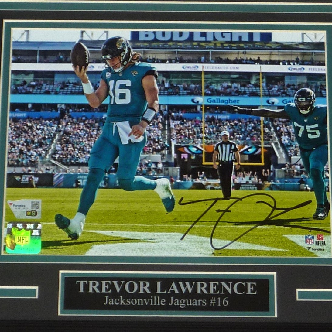 Trevor Lawrence Autographed Jacksonville Jaguars Deluxe Framed 8x10 Photo - Fanatics