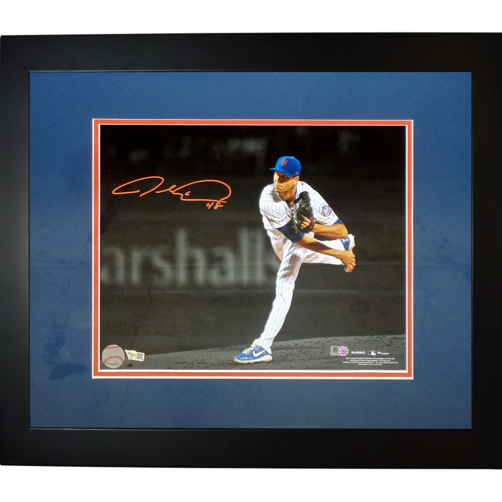 Jacob DeGrom Autographed New York Mets (Spotlight) Deluxe Framed 11x14 Photo - Fanatics