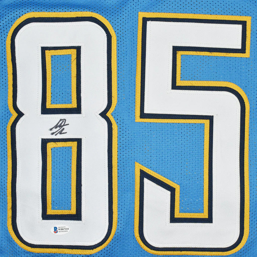 Antonio Gates Autographed San Diego (Powder Blue #85) Custom Jersey - JSA