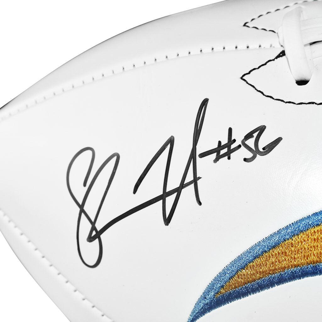 Shawne Merriman Signed Los Angeles Chargers Logo Football - JSA