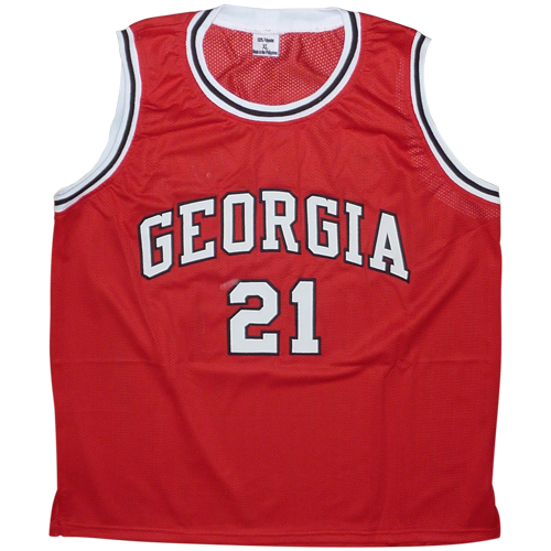 Dominique Wilkins Signed Georgia Bulldogs (Red #21) Custom Jersey - JSA
