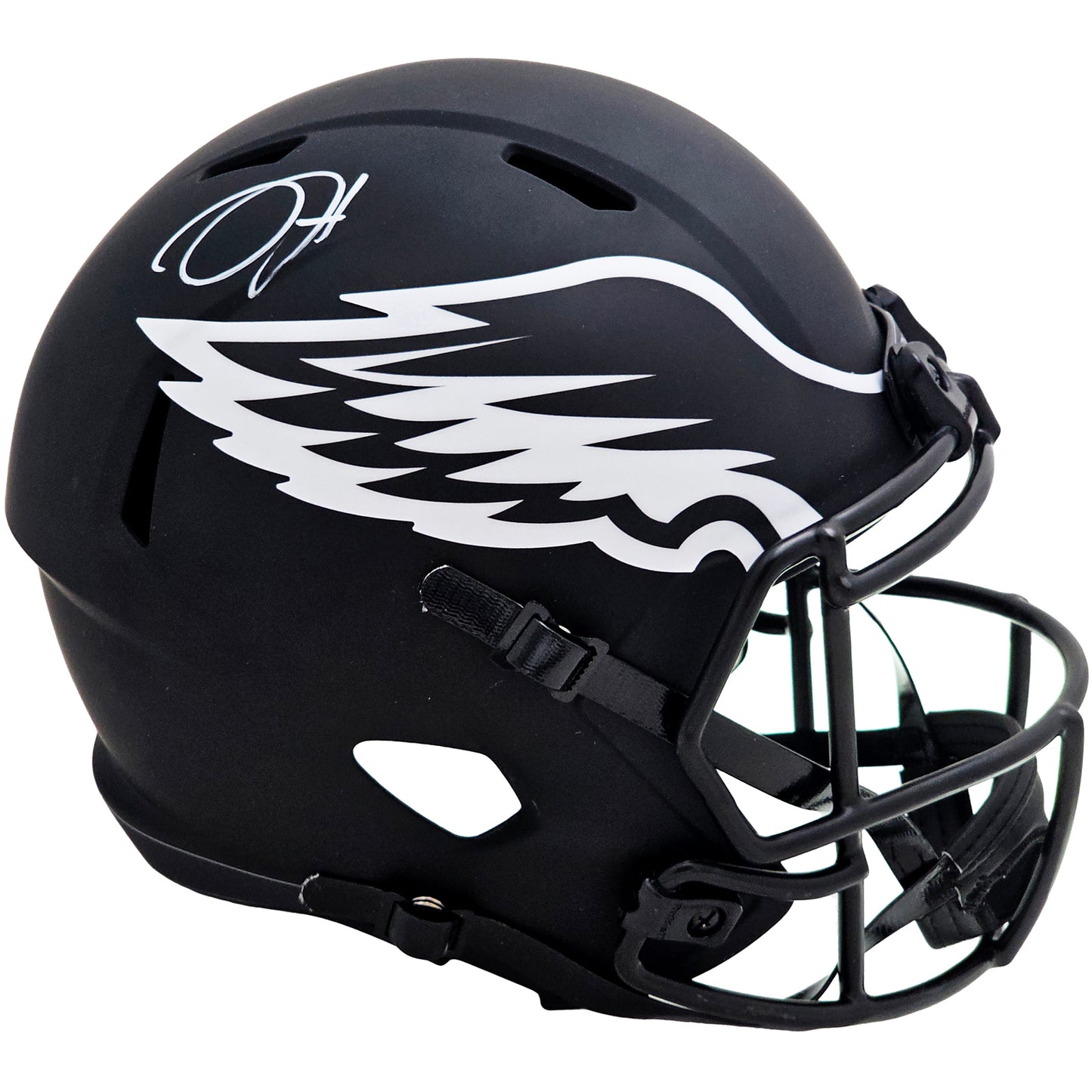 Jalen Hurts Autographed Philadelphia Eagles (ECLIPSE Alternate) Deluxe Full-Size Replica Helmet - JSA