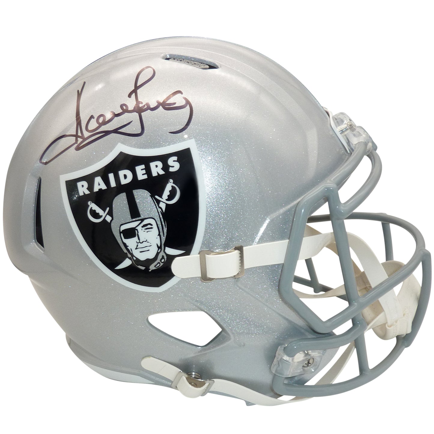 Howie Long Autographed Oakland Raiders Deluxe Full-Size Replica Helmet - BAS