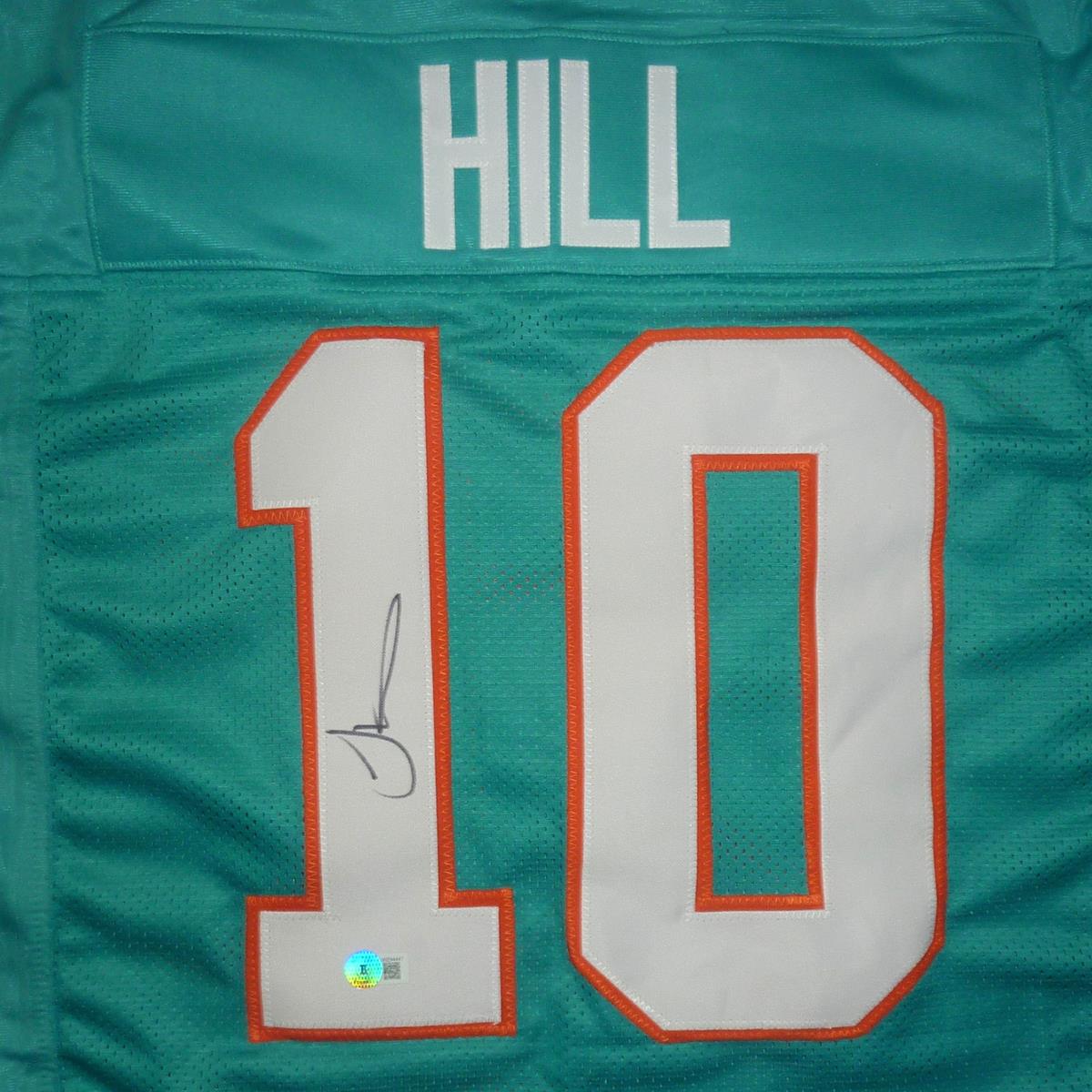Tyreek Hill Autographed Miami (Teal Throwback #10) Custom Jersey - Beckett