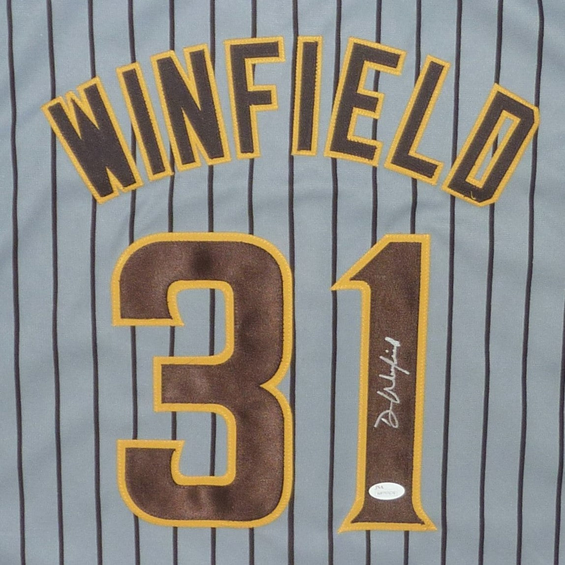 Dave Winfield Autographed San Diego (Pinstripe #31) Custom Baseball Jersey - JSA