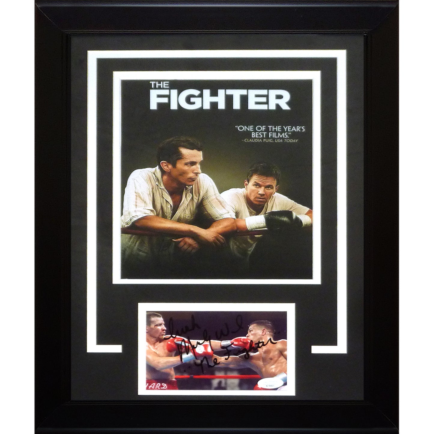 Micky Ward Autographed 4x6 photo Deluxe Framed with The Fighter Movie 8x10 Photo - JSA