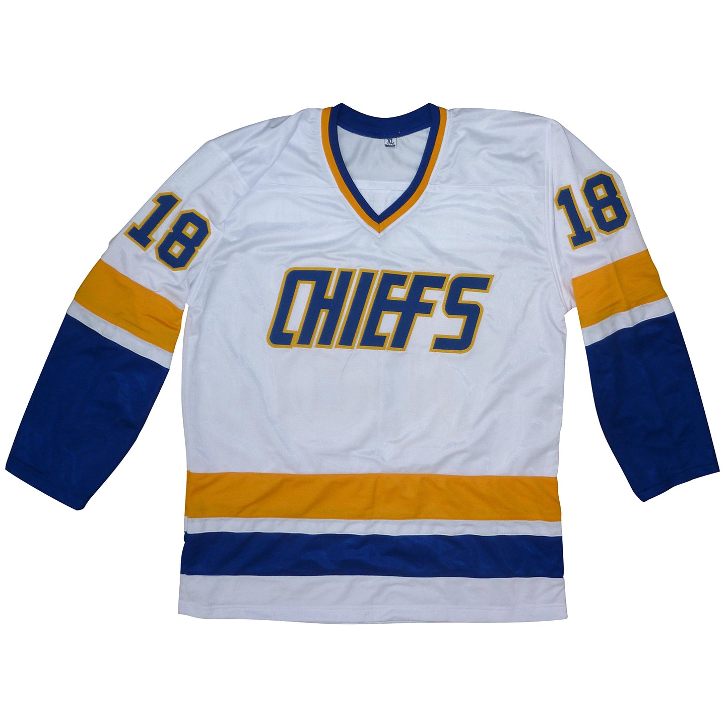 Hanson Brothers Autographed Slap Shot Movie Chiefs (White #18) Custom Hockey Jersey w/ "Old Time Hockey" - Beckett