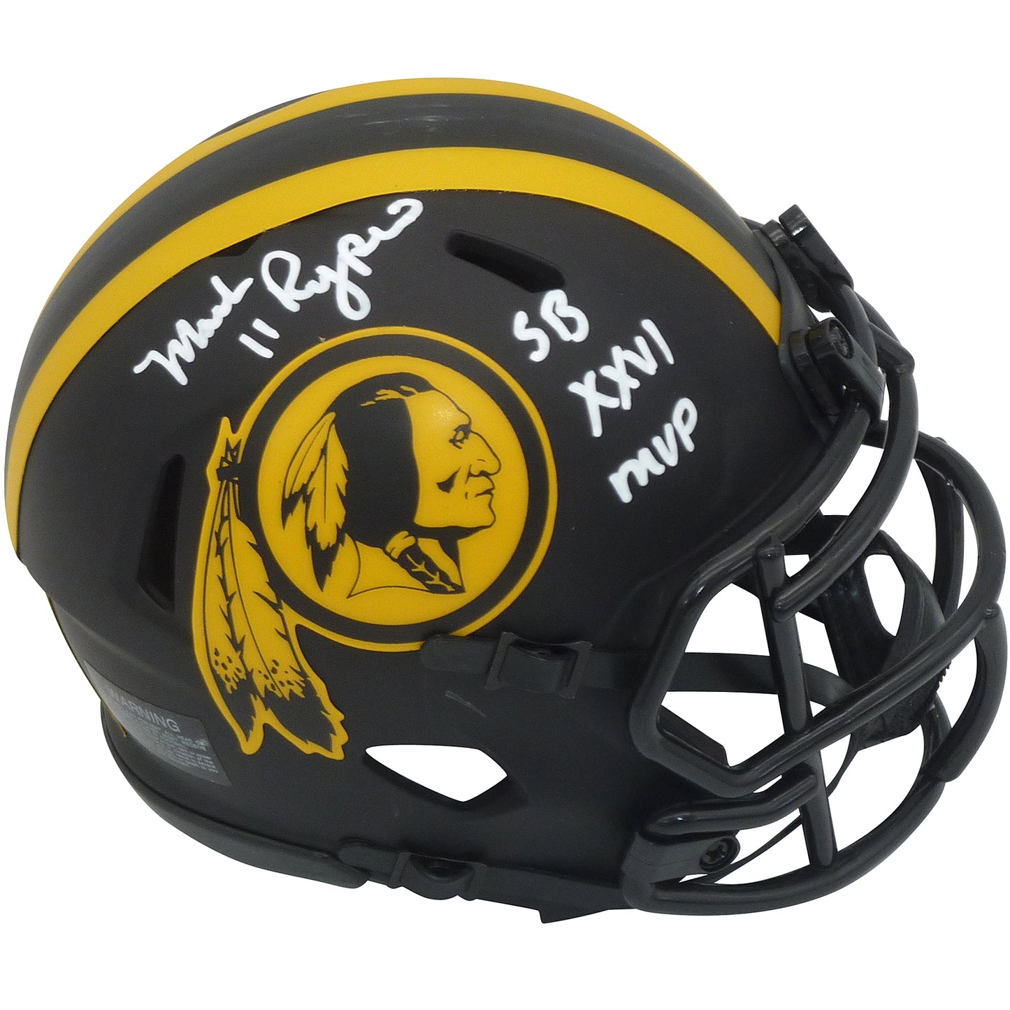 Mark Rypien Autographed Washington Football Team (ECLIPSE Alternate) Mini Helmet w/ SB XXVI MVP - JSA