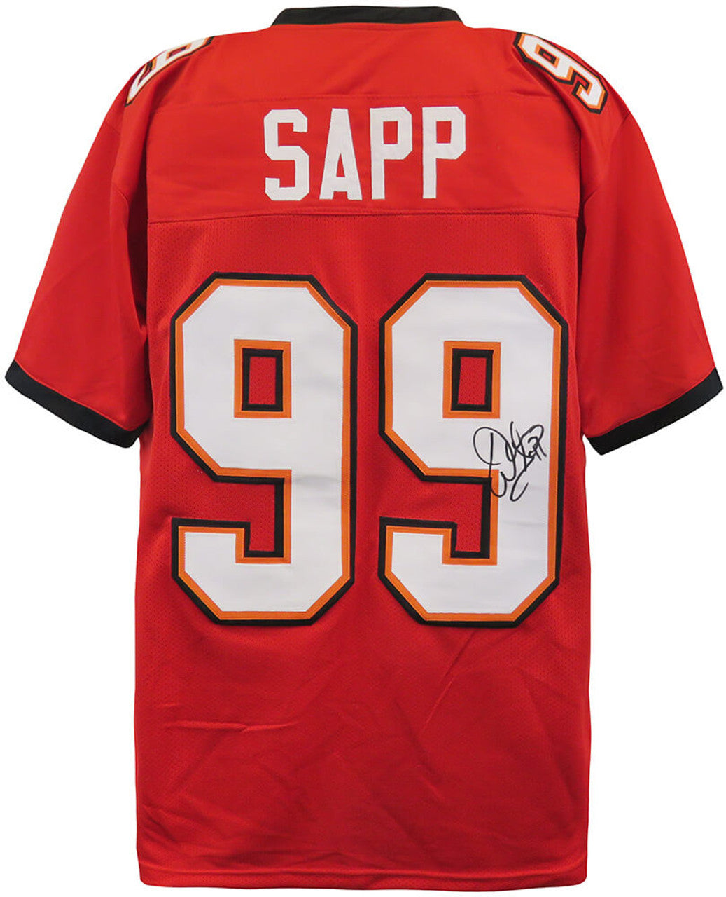 Warren Sapp Autographed Tampa Bay (Red #99) Custom Jersey - JSA