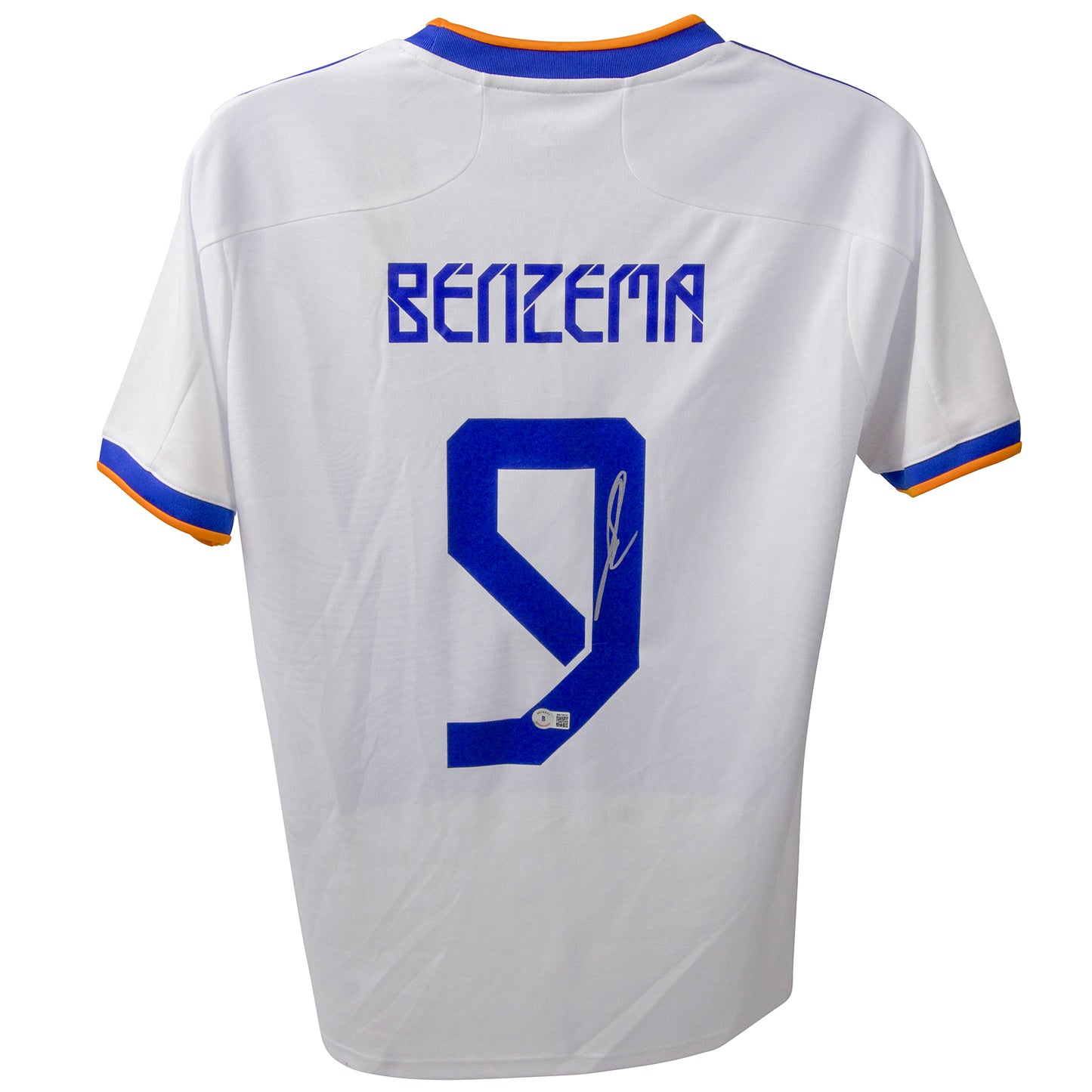 Karim Benzema Autographed Madrid (White #9) Soccer Jersey - BAS