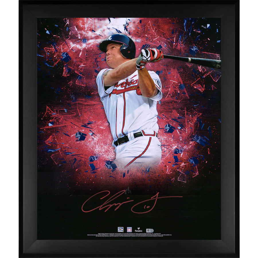 Chipper Jones Autographed Atlanta Braves (In Focus) Deluxe Framed Spotlight 20x24 Photo - Fanatics