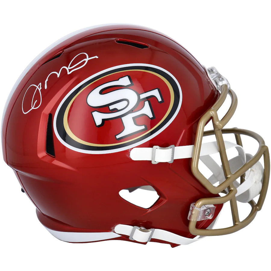 Joe Montana Autographed San Francisco 49ers (FLASH Alternate) Deluxe Full-Size Replica Helmet - Fanatics