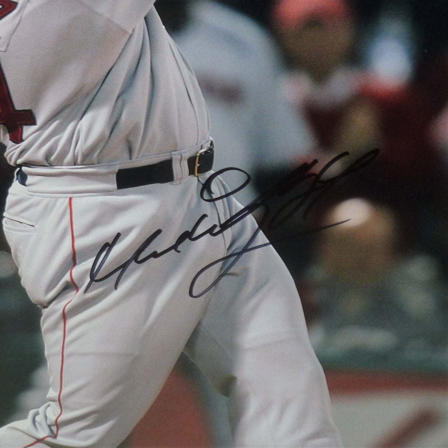 Manny Ramirez Autographed Boston Red Sox Deluxe Framed 16x20 Photo - JSA
