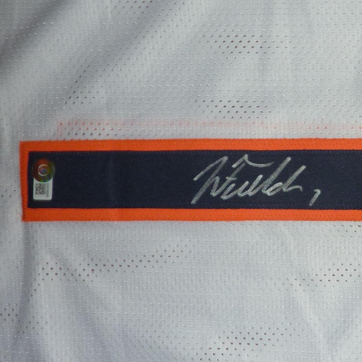 Justin Fields Autographed Chicago (White #1) Custom Jersey - Beckett